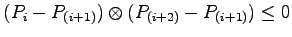 $ (P_i-P_{(i+1)})\otimes(P_{(i+2)}-P_{(i+1)}) \leq 0$